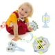 thumbnail image 4 of Juguetes de piscina, juguetes para bebés, juguetes para niños pequeños, juego de juguetes musicales, tambor de mano, sonajero, trompeta, instrumento de percusión de aprendizaje temprano para bebés, pl, 4 of 6