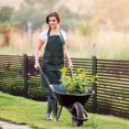 thumbnail image 2 of Outsunny Picket Metal Garden Fence 4 ft Outdoor Fencing with Feet, Brown, 2 of 10