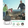 thumbnail image 4 of 2021 Upgraded Tumbling Composter with Compost Thermometer - Dual Chamber Garden Tumbler Compost Bin, 4 of 6