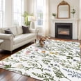 thumbnail image 2 of 5x8 Area Rugs for Living Room, Spring Summer Floral Non Slip Area Rugs for Kitchen Bedroom Entryway, Farmhouse Botanical Butterflies Washable Carpet Runner Rug Floor Mats for Bedroom Home Decor, 2 of 9