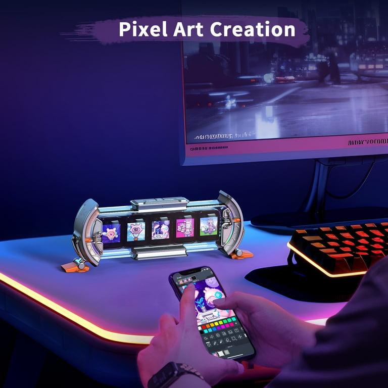 Divoom Times Gate Cyberpunk Digital Clock with Smart App Control