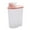 Pink, variant on (Clearance) pdqouc 2.5L Capacities, Airtight Storage Containers, with Measuring Cup, BPA Free Clear Plastic Kitchen Pantry Organization Bin，Suitable for Storing Grains Flour and Various Foods