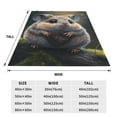 thumbnail image 3 of Bingfone Cute Fat Ball Branch Print Flannel Fleece Blanket Throw Blanket for Bed,Sofa,Couch,Travel,Camping(50"x40" ), 3 of 8