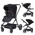 thumbnail image 1 of GarveeLife Cochecito de bebé plegable, cochecito alto para recién nacidos, niños pequeños, cochecito infantil convertible con respaldo reversible, cesta de almacenamiento, reposapiés ajustable y dosel, 1 of 5