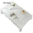 thumbnail image 2 of Nappes Extérieures Antipoussière à Franges, Nappes en Lin de Coton Sans Plis pour Fêtes, buffets, 2 of 5