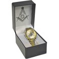 thumbnail image 2 of A-3135 Masonic Metal Band Wrist Watch, 2 of 2