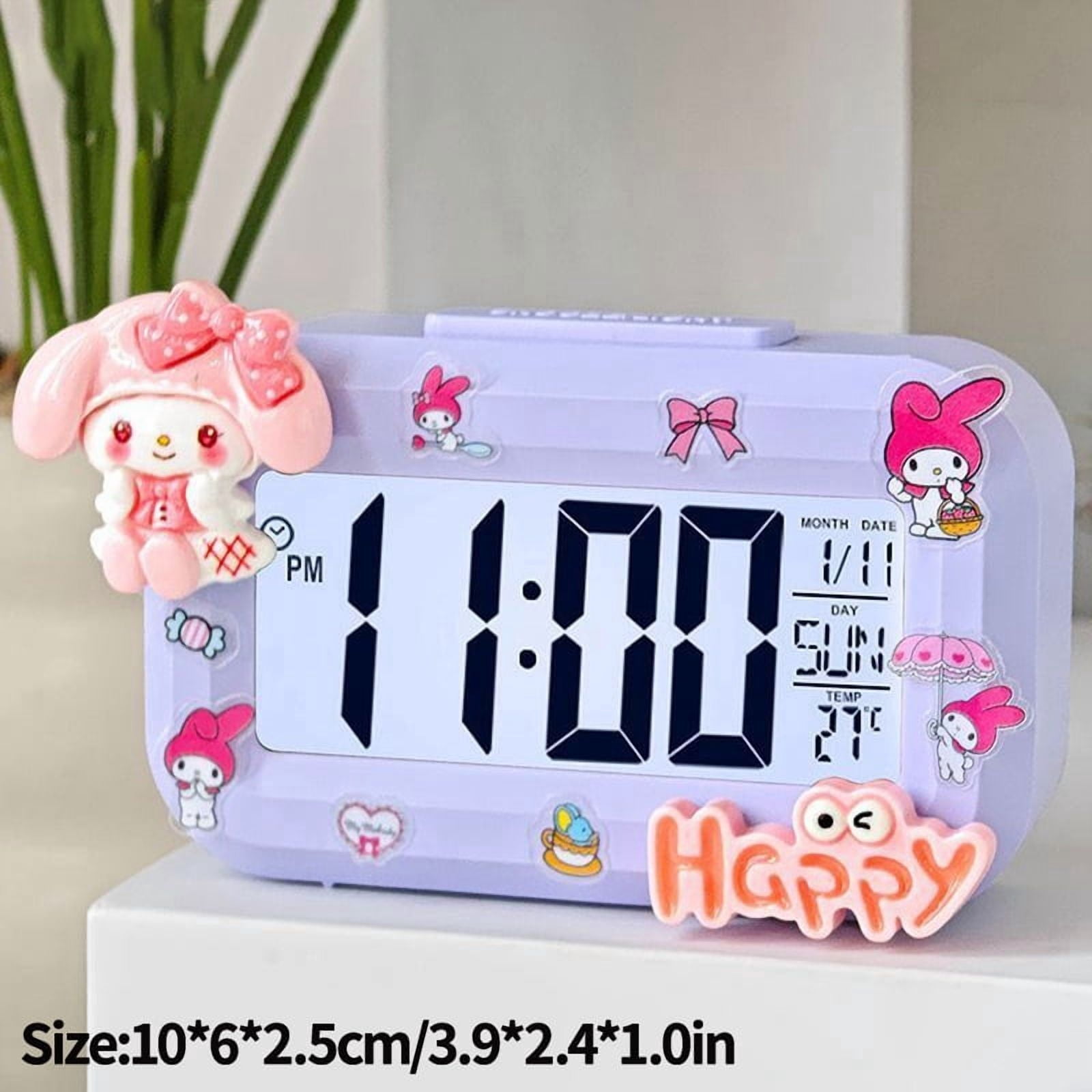 Kawaii Alarm Clock Cute Desk Clock School Digtal Alarm Clock Birthday Gifts LED Desktop Clock Accessiories