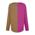 thumbnail image 5 of Kagetolytai Long Sleeve Shirts for Women Womens V Neck Long Sleeve Shirts Dressy Casual Tops Trendy Loose Tunic Tops Blouse Long Sleeve Shirt Hot Pink 3X, 5 of 6