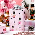 thumbnail image 6 of Reversible Nutcracker Wrapping Paper, Pink Christmas Wrapping Paper, Pastel Pearly-Lustre Nutcracker and Plaid Design Christmas Gift Wrap for Holiday, Party (Mini Roll, 17 Inch X 33 Feet), 6 of 14