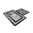 thumbnail image 2 of Chilai - Black, White - Celestial - Bathmat Set (2 Pieces), 2 of 6