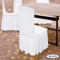 thumbnail image 5 of Chair Slipcovers, Chair Slipcovers with Skirt, Wedding Stretch Chair Cover Prote 40-55*40-55cm for Celebrations, Parties, Gatherings, 5 of 21