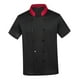 thumbnail image 3 of Unisex Chef Uniforme cómoda ropa de trabajo de verano para hornear pan de comedor de panadería Black XL, 3 of 8