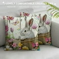 thumbnail image 3 of Awypu  Rectangular Lumbar Pillow Covers, Bunny Tulip Easter Egg Wood Grain Butterfly Cotton Linen Couch Throw Pillow Cases Home Decor for Bedroom, Sofa, Car Seat, 3 of 5