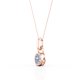 thumbnail image 4 of Collar con Colgante Solitario de Moissanita Ovalada de 1 Quilate JeenMata En Baño de Oro Rosa de 18 K sobre Plata, 4 of 5