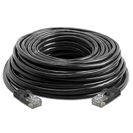 Cablevantage New 75ft 25M Cat5 Patch Cord CAT5 Cable 350mhz Ethernet Internet Network LAN RJ45 UTP for PC PS4 Xbox One Modem Black