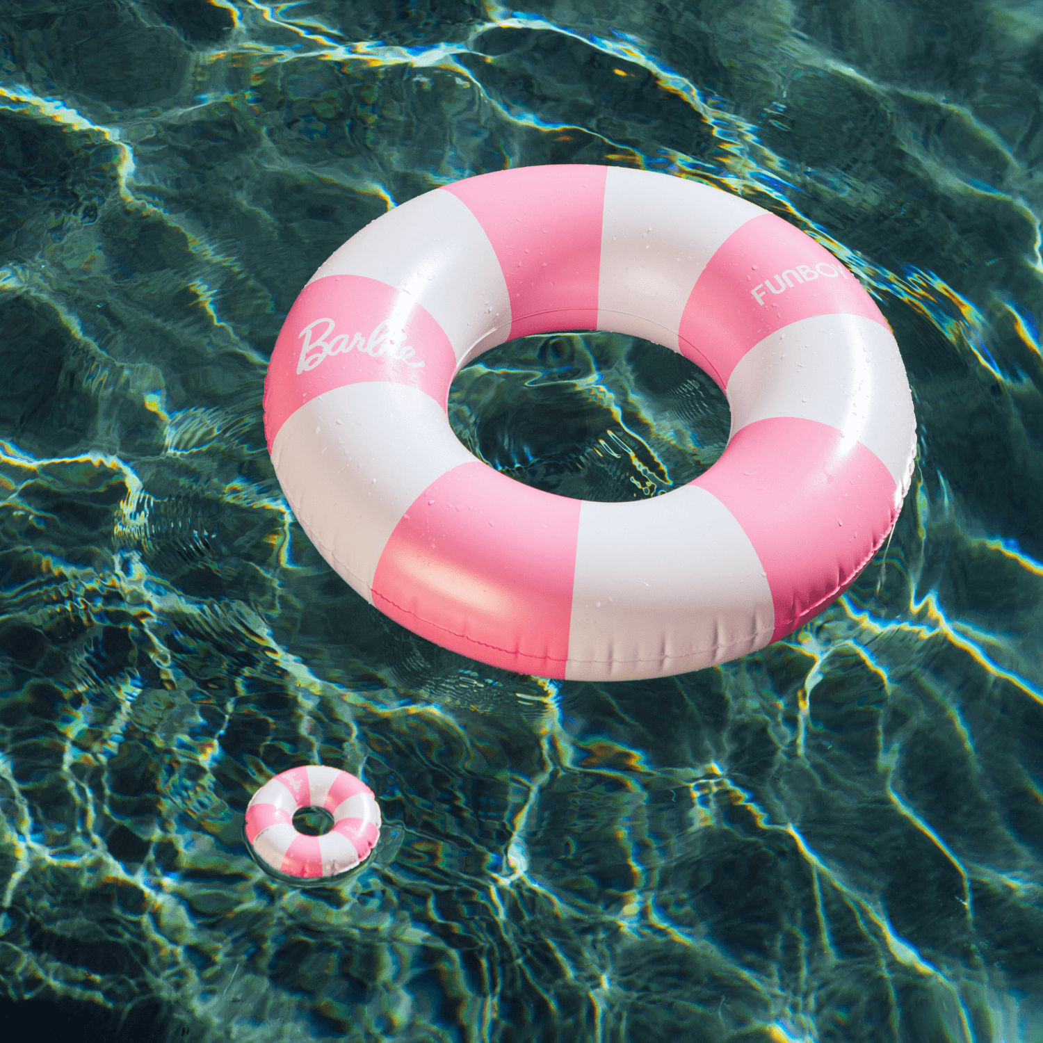Barbie™ + Float Life by Funboy Pink & White Striped 34" Kids Tube & Barbie Doll Matching Tube