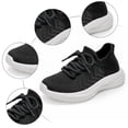 thumbnail image 7 of enyan Little Boys Girls Soft Strap Mesh Jogger Athletic Sneakers (Little Kid/Big Kid) Black,4, 7 of 7
