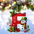 thumbnail image 4 of CoreLiving Monogram Christmas Ornaments, Personalized Initial Ornaments for Christmas Tree 26 Alphabet Letters Pendant, DIY Hanging Decor with Green Hat Party Gifts, 4 of 5