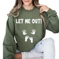thumbnail image 5 of Let Me Out Pregnancy Sweatshirt – Funny Halloween Maternity Sweater with Hands and Feet, Expecting Mom Reveal Pullover, 5 of 7