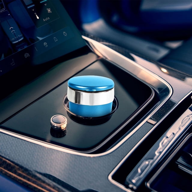 Cenicero de coche con luz ambiental deslumbrante suspendida y cubierta con luces LED.