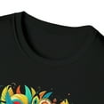 thumbnail image 3 of Woman Floral Feathers Unisex Softstyle T-Shirt Boho Egyptian Style, 3 of 3