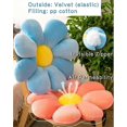 thumbnail image 2 of Flower Pillow, Flower-Shaped Throw Pillow Butt Seating Cushion Flower Floor Pillow, Cute Decorative Plush Pillow for Chair Bed Sofa (Green, 14.9, 2 of 4