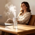 thumbnail image 4 of USB Portable Humidifier Humidifier Cold Mist Humidifier Low Noise 268ml Capacity Suitable for Travel/Commuting//Desk Use (White), 4 of 5