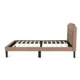 thumbnail image 4 of Poundex Twin Upholstered Bed Frame with Slats in Brown Tan Fabric, 86" L x 43" W x 38" H , Package Weight 56, 4 of 6