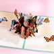 thumbnail image 4 of Tarjeta de felicitación emergente en 3D con sobre y etiqueta para notas: tarjetas para ocasiones especiales: mariposas y flores, 4 of 5