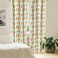 thumbnail image 3 of Ambesonne Carrot Window Curtains, Root Veggie Food Art Design, Each 28" W x 63" L, Burnt Sienna and Orange, 3 of 5