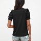 thumbnail image 4 of Camisas de Manga Corta para las Mujeres Casual Color Sólido Cuello Redondo Blusa, Poliéster Ligero Primavera Y Verano Superior, 4 of 6