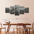 thumbnail image 3 of Elephant Stock Scratched Steel World Map Wall Art - Horizontal Multi Panel Canvas - Living Room Wall Decor - Map Multi Panel - Silver And Gray Decor - 92" x 42", 3 of 8