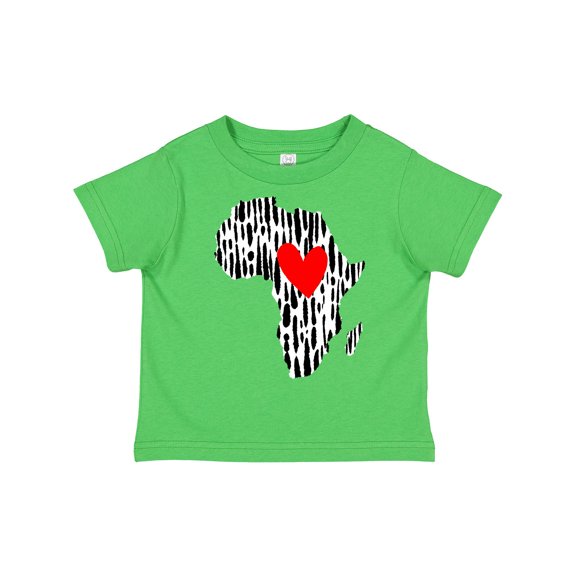 Inktastic Black History Month Ink Print African Heart Boys or Girls Toddler T-Shirt