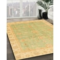 thumbnail image 2 of Ahgly Company Tapis d'Intérieur Rond Abstrait Jaune Oriental, 7 Pieds Rond, 2 of 6