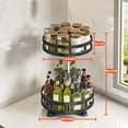 thumbnail image 2 of 1pack 2-Tier Premium Metal Spice Rack - Effortless 360° Rotating Organizer - Space-Saving Design For Kitchen, Dining, Bathroom - Versatile Home Kitchen Essential, Utility Racks, 2 of 8