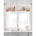 thumbnail image 2 of Seahorses Linen Curtain Valance for Bedroom/Bathroom/Kitchen/Office/Living/Dining Room Window,Retro Ocean Corals Coastal Nautical Summer Rod Pocket Topper Decorative Cafe Drapes Panel 54"x18", 2 of 6