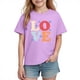 thumbnail image 2 of Blusas y camisas de manga corta con cuello redondo para niños y niñas, camisetas gráficas de manga corta, blusas con estampados bonitos para la temporada escolar., 2 of 9