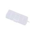 thumbnail image 1 of 10 Grid Plastic Jewelry Removable Storage Box Beads Jewelry Box 10 Earring Container White, 1 of 9