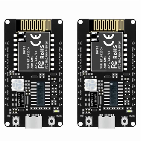 2X BW16-Kit Development Board RTL8720DN Dual-Band Wi-Fi Low-Power Bluetooth BLE Module Type-C Interface,2 x BW16-Kit development board
