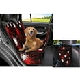 thumbnail image 4 of Pzuqiu Red Spider Web Dog Car Seat Cover for Back Seat Collapsible Scratchproof Dog Car Hammock with Adjustable Dogs Bandanas Hanging Car Trash Can for SUV,Sedan,Truck, 4 of 6