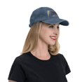 thumbnail image 4 of DouZhe Adjustable Washed Cotton Baseball Cap - Game Controller Gaming Gamepad Prints Vintage Dad Hat Unisex Sports Caps (Blue), 4 of 6