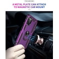 thumbnail image 3 of Galaxy A03S Case [Military Grade 16ft Drop Tested] with HD Screen Protector, Magnetic Ring Holder & Kickstand, Purple, 3 of 17