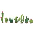 thumbnail image 2 of Gwong Decoración hogareña 2 unids / set Pegatina de pared de cactus tropicales Papel de dibujo de la esquina de la esquina del pasillo Gwong 21059273, 2 of 7