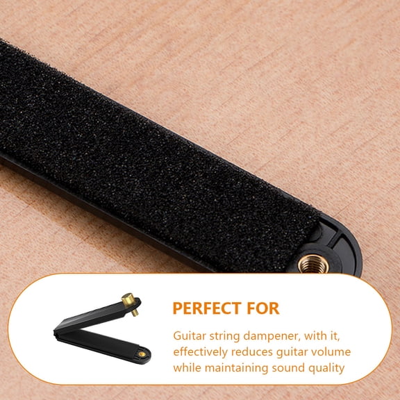 LOLIPPYY Metal Guitar String Dampener Noise Muter for Electric Acoustic Bass Guitar, Black - Reduce String Buzz & Sound