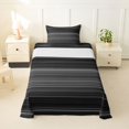 thumbnail image 2 of Castle Fairy Geometric Gradient Horizontal Stripe Twin Sheets 3pcs,Minimalist Thin Line Bedding,Black Gray Silver,1 Flat Sheet, 1 Fitted Sheet and 1 Pillowcase, 2 of 7
