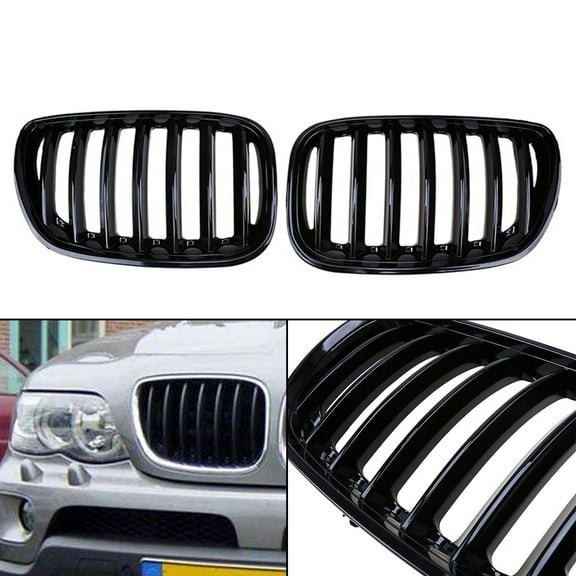Gloss Black Front Kidney Grill Grille Fit for BMW X5 E53 2004-2006 X Series