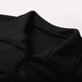 thumbnail image 6 of DHFJKG Women Hoodie Crop Coat Solid Color Zipper Stand Collar Elastic Waisted Oversized Long Sleeve Sweatshirt Cropped Jacket Soft Jackets, 6 of 6