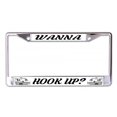 thumbnail image 1 of Wanna Hook Up? Trailer Chrome License Plate Frame, 1 of 1