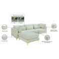 thumbnail image 5 of Meridian Furniture Julia Cream Velvet Modular Sectional, 5 of 5