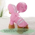 thumbnail image 3 of Impermeable para Perros Resistente al Agua Ropa para Mascotas Chaqueta de Lluvia con Capucha Poncho Exterior con Franja Reflectante, Rosa XL, 3 of 7